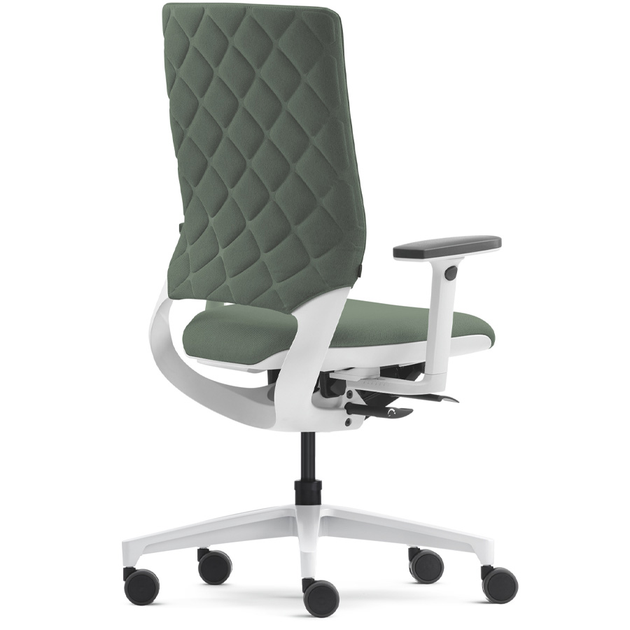 Klöber Mera Diamond weiß-grau Polster Cura oliv