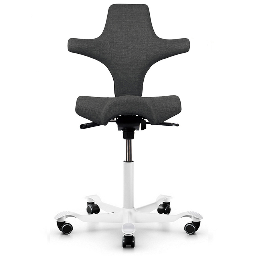 HAG Capisco 8106 mit Stoff Remix dunkelgrau 163 - Gestell weiß