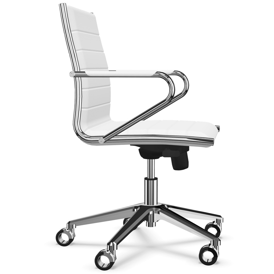 Sitland Classic Managerstuhl Leder weiß mit Armlehnen