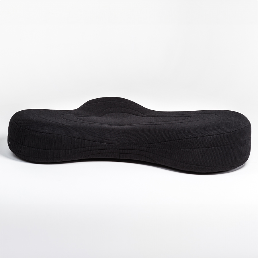 Noti Bouli Sofa 3-Sitzer mit Fußgleiter in Medley 60999 schwarz