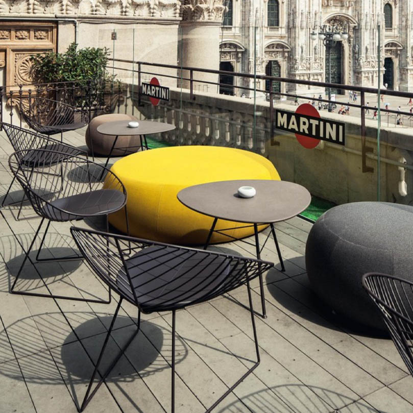 Arper Leaf 1821 Loungesessel Mocca outdoortauglich