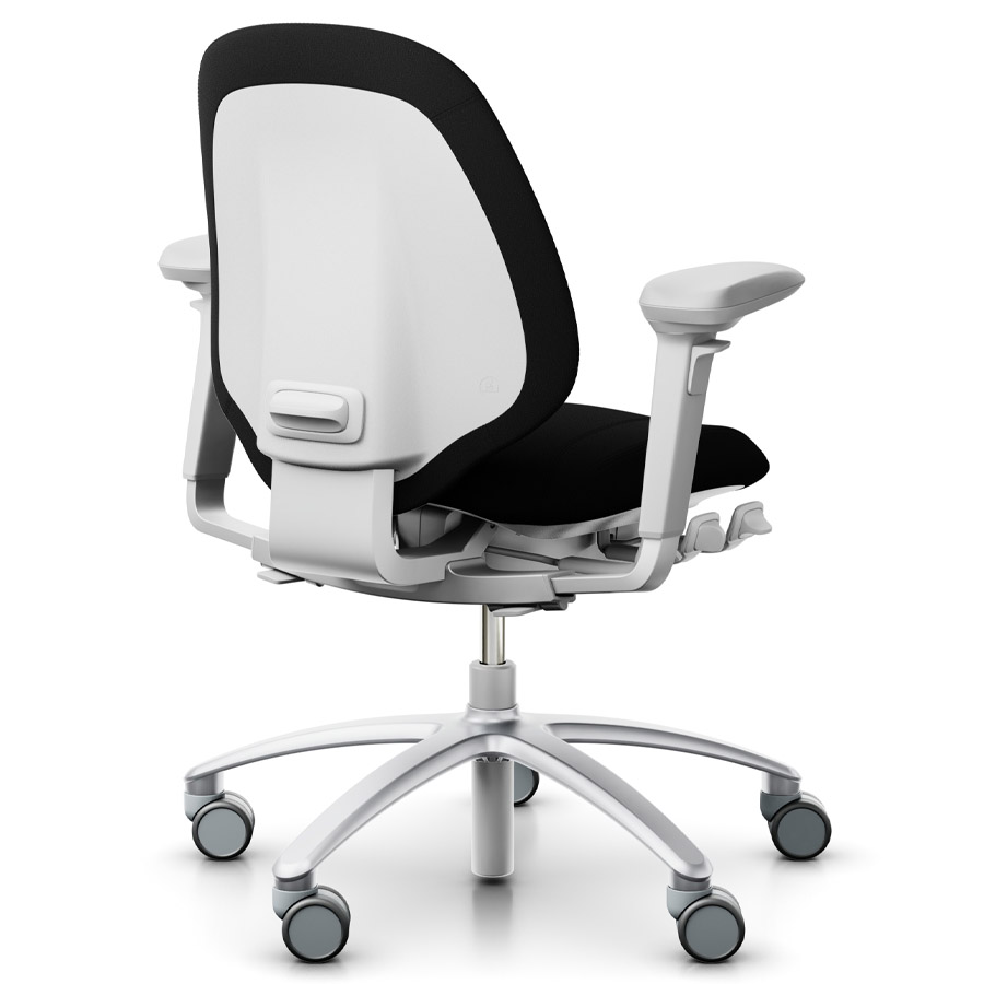 RH Mereo 200 silver grey mit halbhoher Rückenlehne - mit Armlehnen - Rückansicht