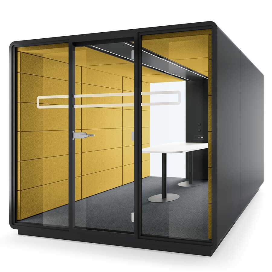 Hushoffice Hushmeet.L Akustikbox konfigurierbar in Wool Mustard