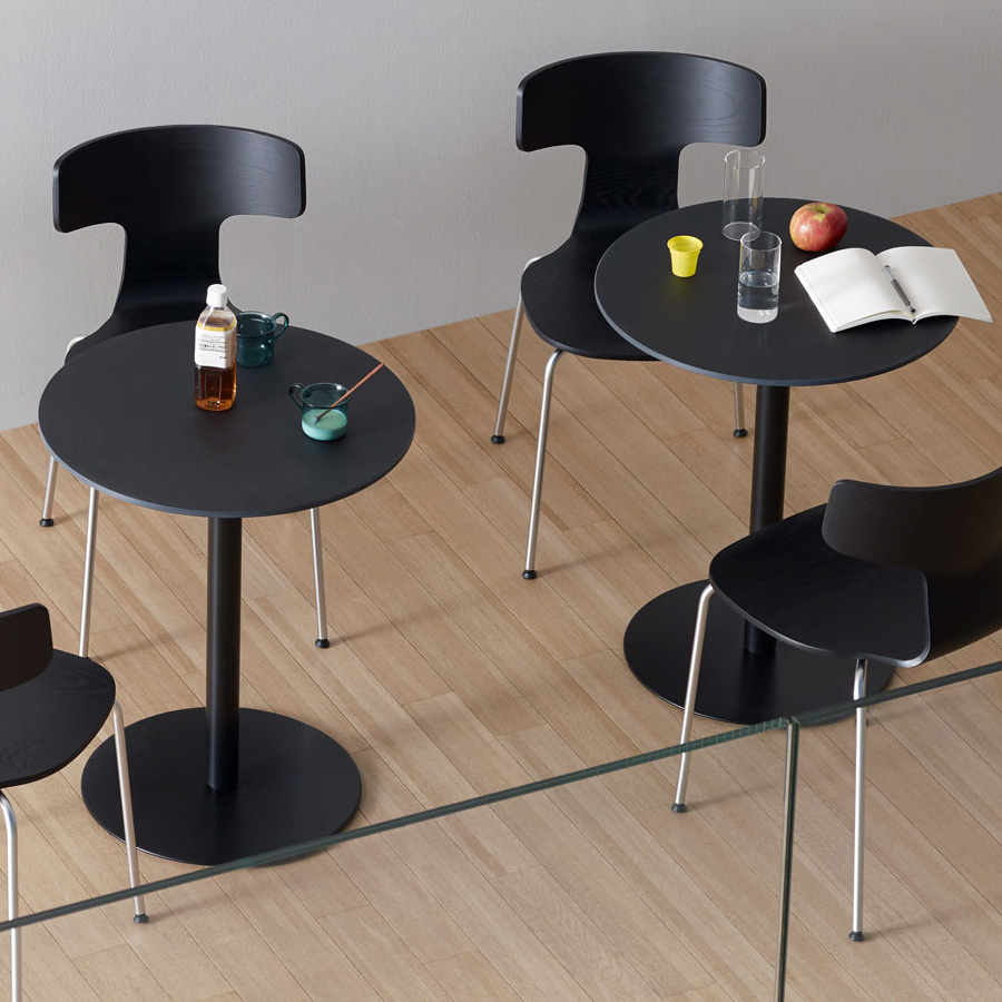 lapalma FEDRA S200 Gestell Metall verchromt - Schale Eiche schwarz offenporig