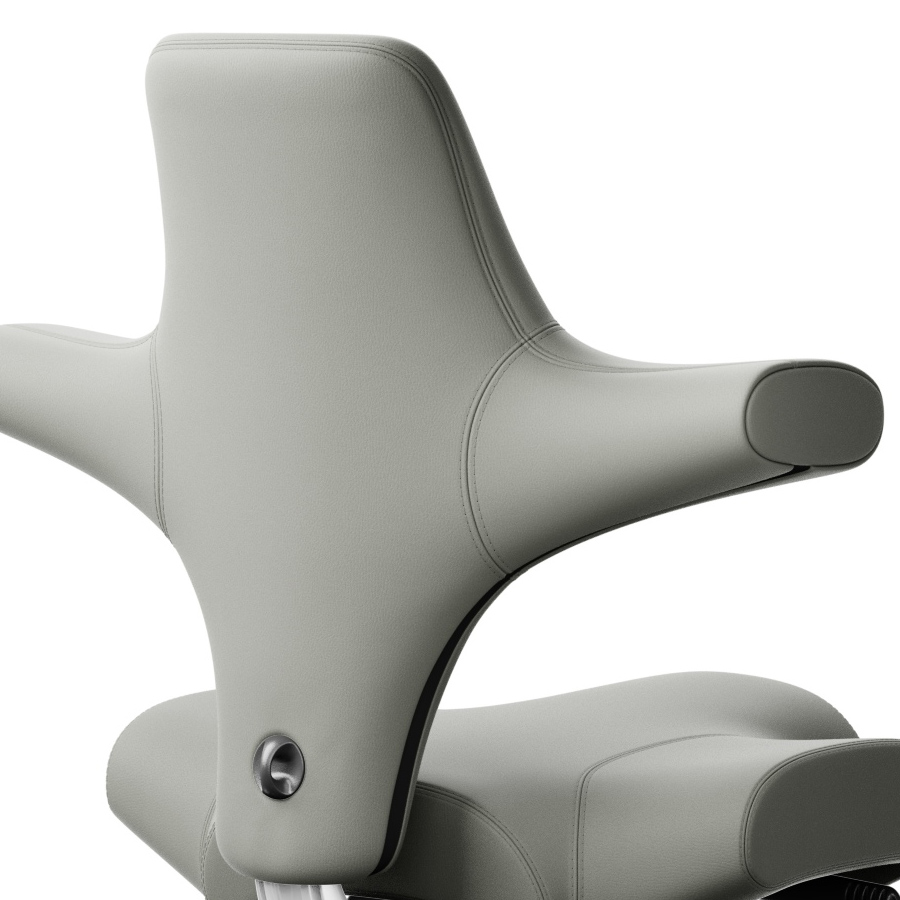 HAG Capisco  8106 Leder schlamm mit Gestell weiss