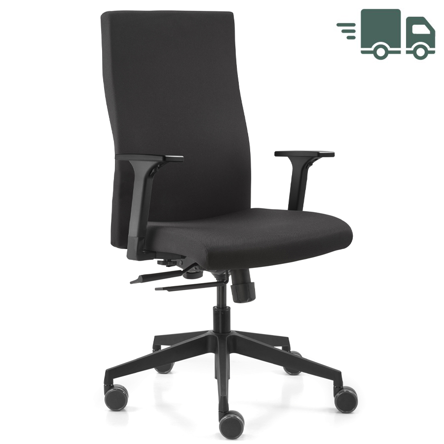 Trendoffice to-strike work task 9248 Drehstuhl in Schwarz - Front