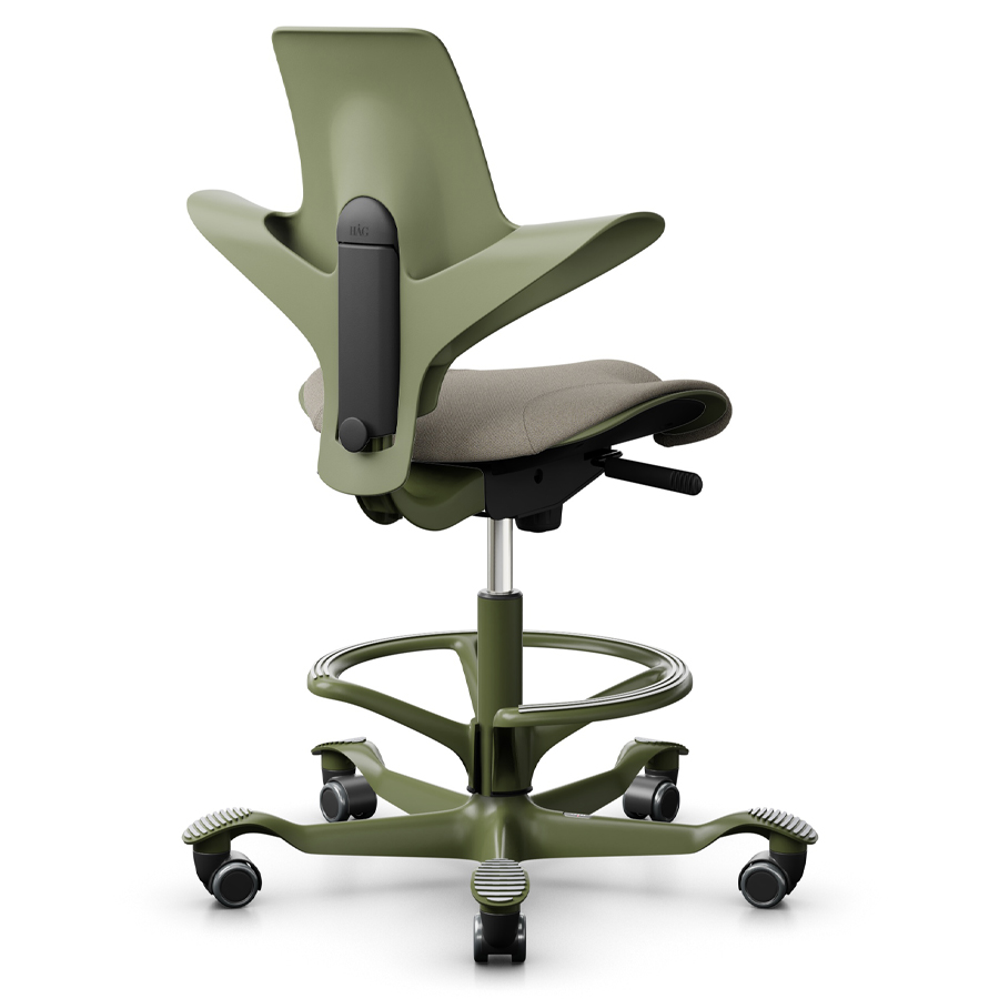 HAG CAPISCO PULS 8020 | Stehhilfe | Farbe Moss | Sitzfläche hellbeige | Fußring