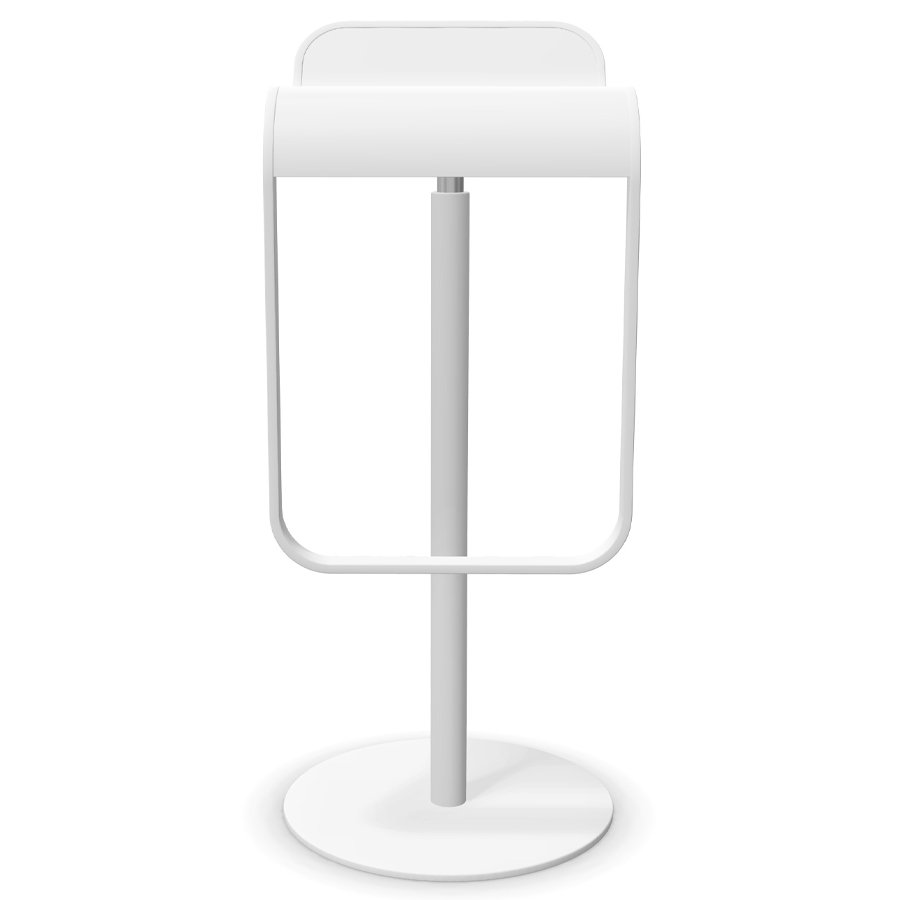 lapalma LEM S81 Barhocker 80 cm fix - Gestell u. Sitz weiß lackiert - Frontansicht