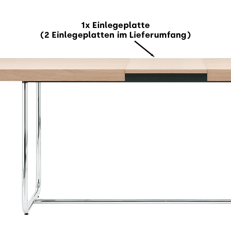 THONET Allrounder-Tisch S 1071 ausziehbar - Einlegeplatte Nahaufnahme