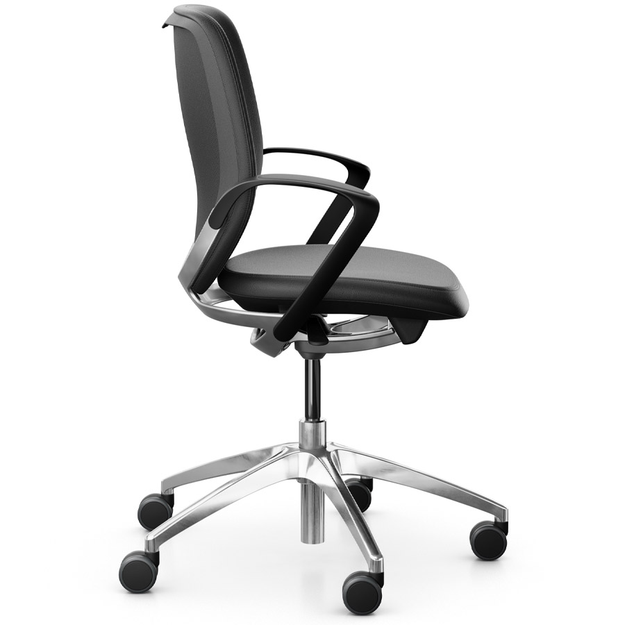 Giroflex 313 Drehstuhl mit Polsterrücken - Seitenansicht