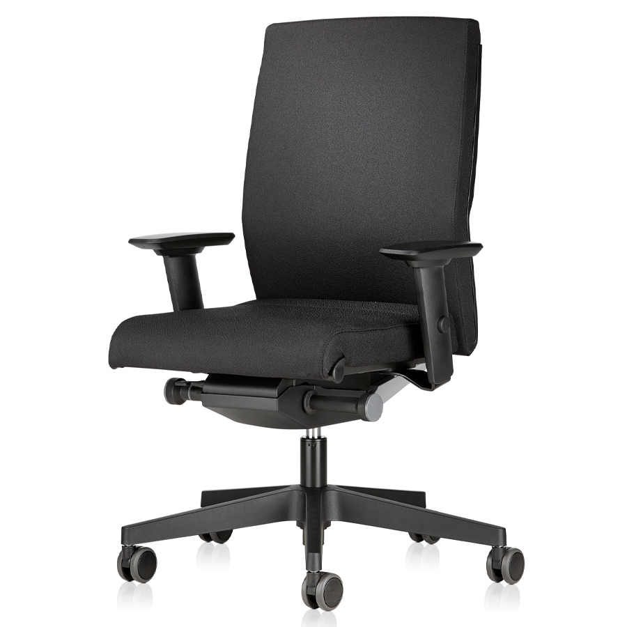 Interstuhl YOSTERis3 160YN Bürostuhl Stoff Lucia schwarz - Frontansicht