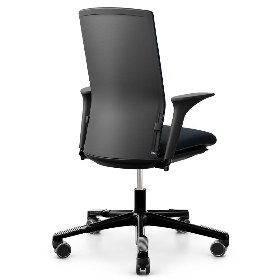 HAG Futu 1200S mit Armlehnen - Dusk - Fußkreuz Alu schwarz - Rückseite