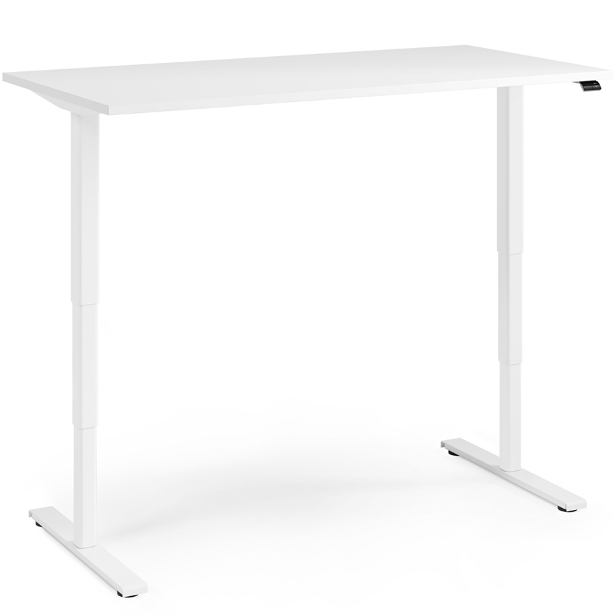 fm FOURACTION 133 Schreibtisch | Gestell weiß | Platte weiß | Oberste Position