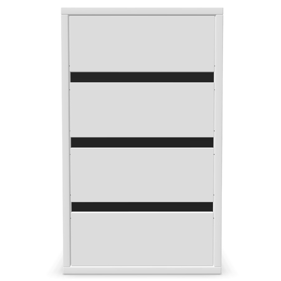 Palmberg Anstellcontainer Standcontainer Select in Weiß - Greifraumprofile schwarz