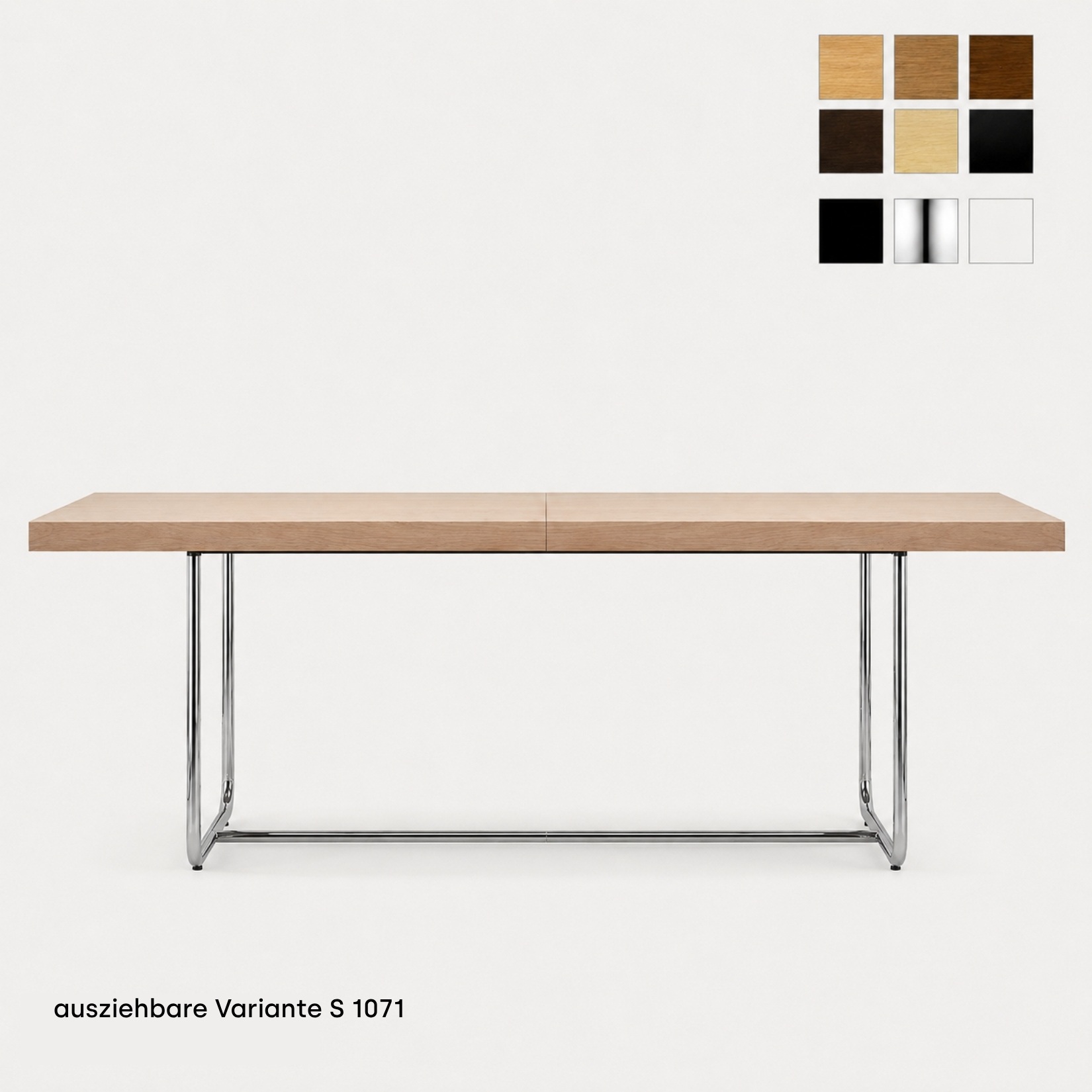 THONET Allrounder-Tisch S 1071 ausziehbar | Konfigurator | Gestell Stahlrohr