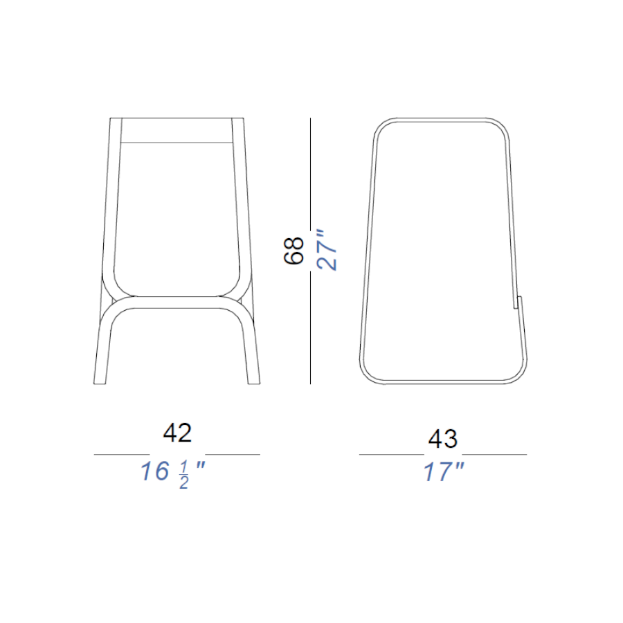 Barhocker Continuum Maße Höhe 68 cm