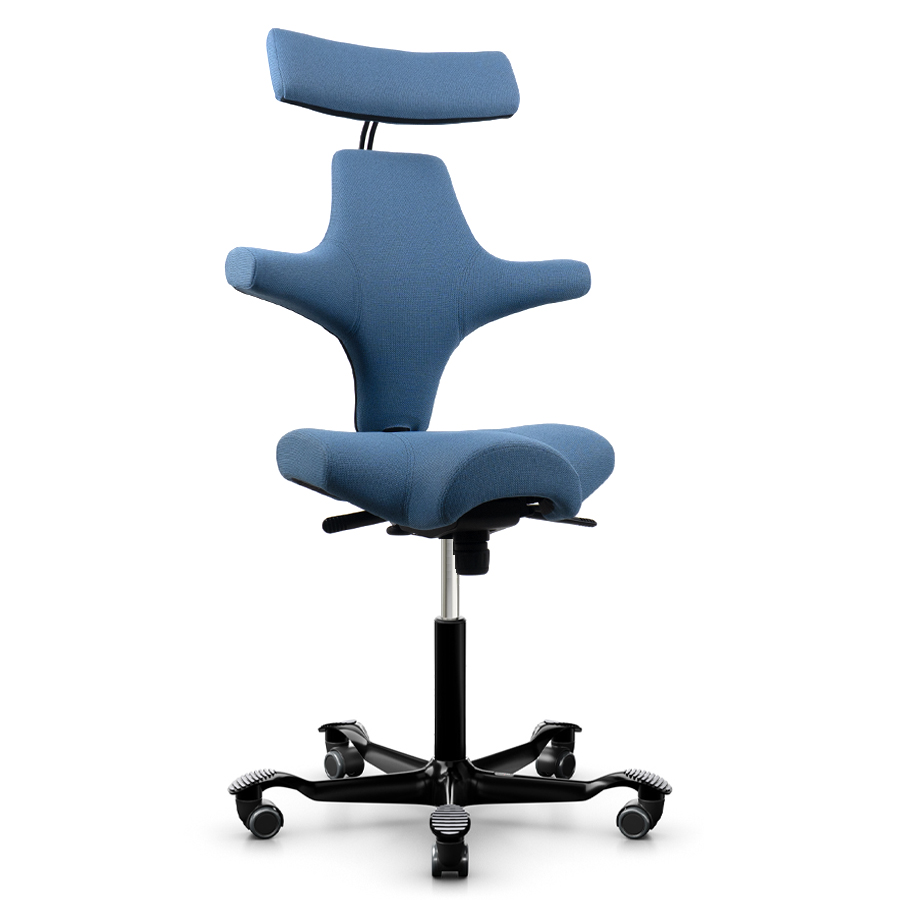 HAG CAPISCO 8107 | Stoff Cura blau | Gestell Schwarz | Nackenstütze