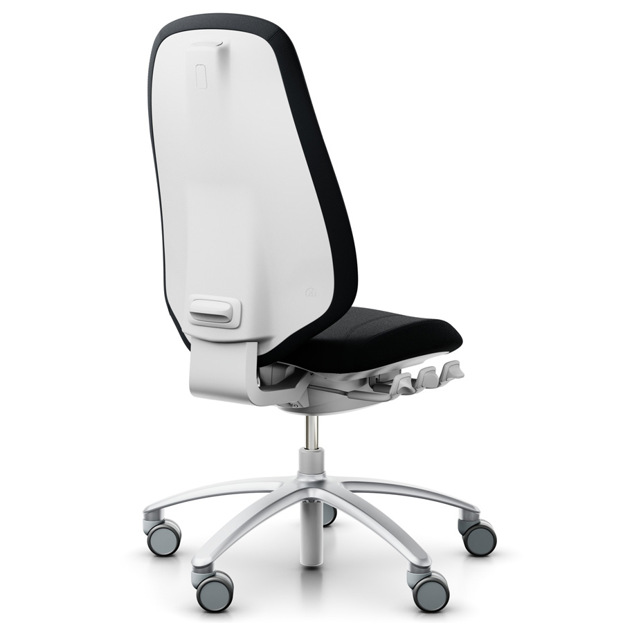 RH Mereo 300 silver-grey hohe Rückenlehne - Stoff Select schwarz - Rückansicht