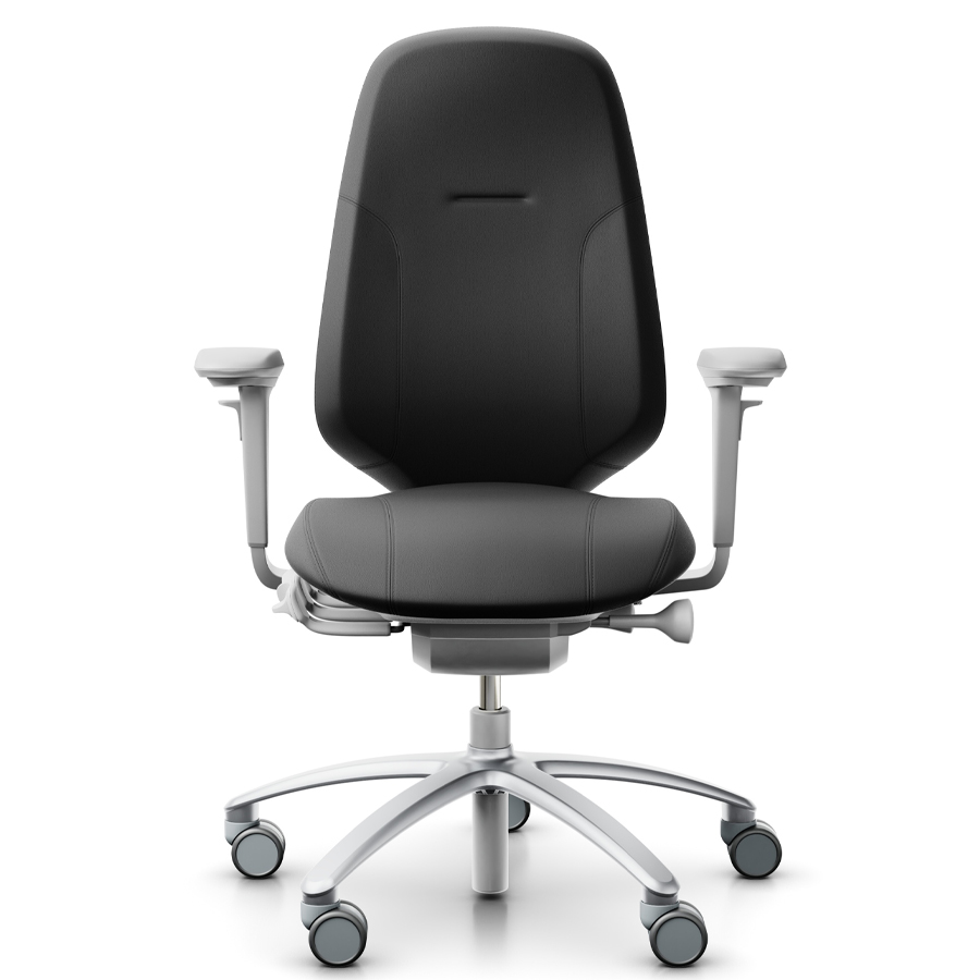 RH Mereo 300 silver-grey hohe Rückenlehne u. Armlehnen - Frontansicht