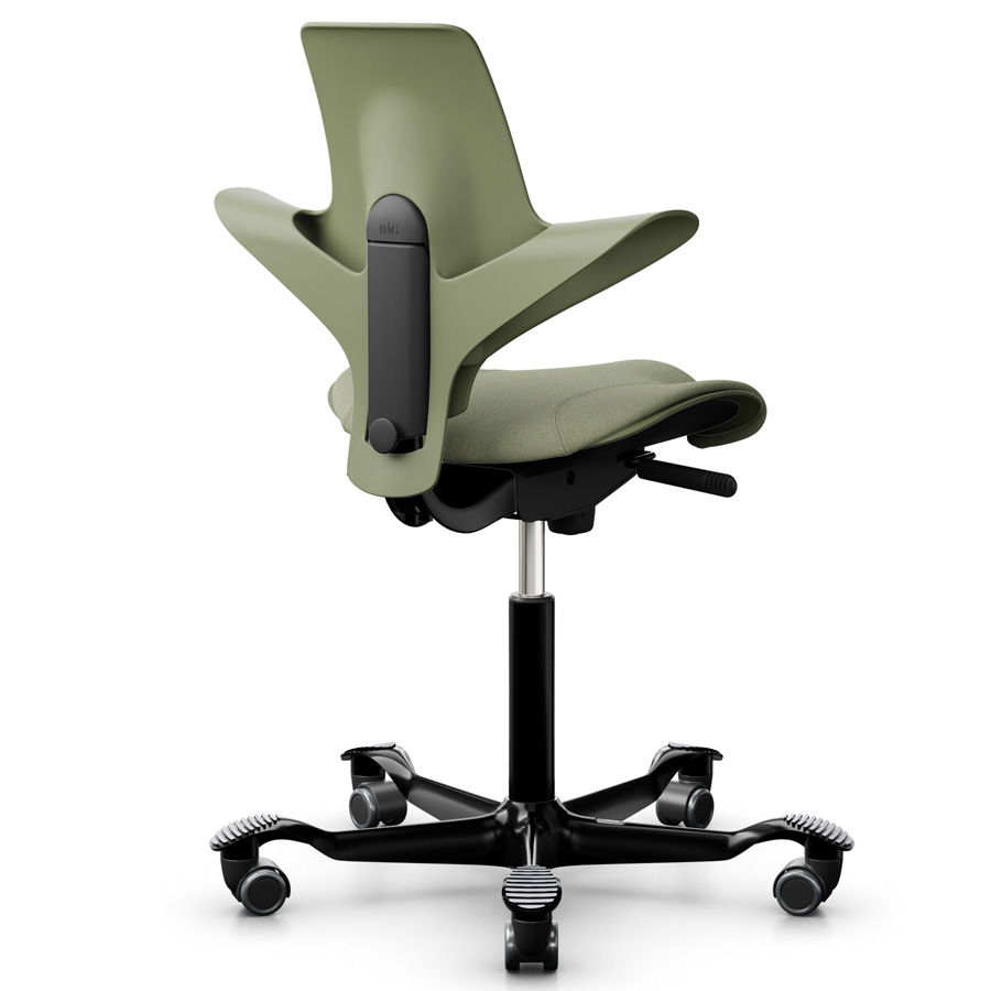 HAG Capisco Puls 8020 Farbe Moss mit Stoff Capture 5101 grüngrau Gestell schwarz