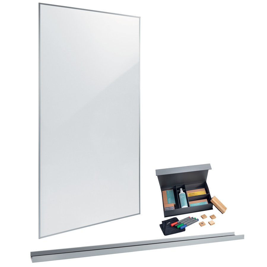 SIGEL Meet up Bundle Whiteboard mit Wandschiene und Gratis Toolbox