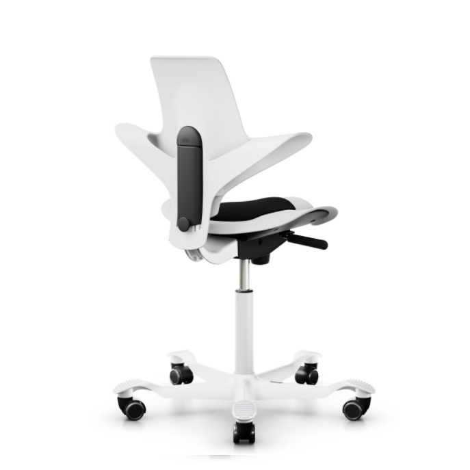 HAG Capisco Puls 8010 weiß mit Kissen schwarz