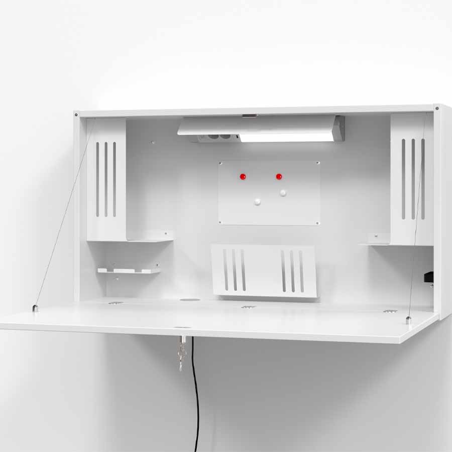 Wandschreibtisch weiß - geöffnet