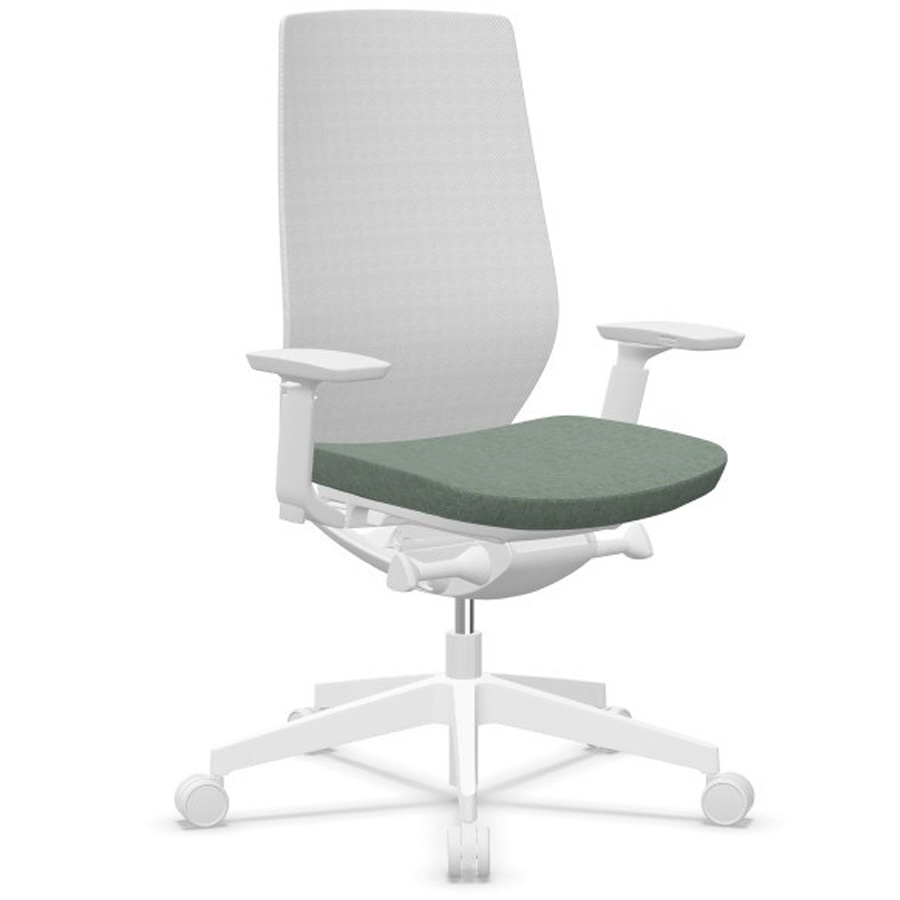 Profim AccisPro mit Netzrücken weiß und Sitzbezug Main Line Flax MLF25