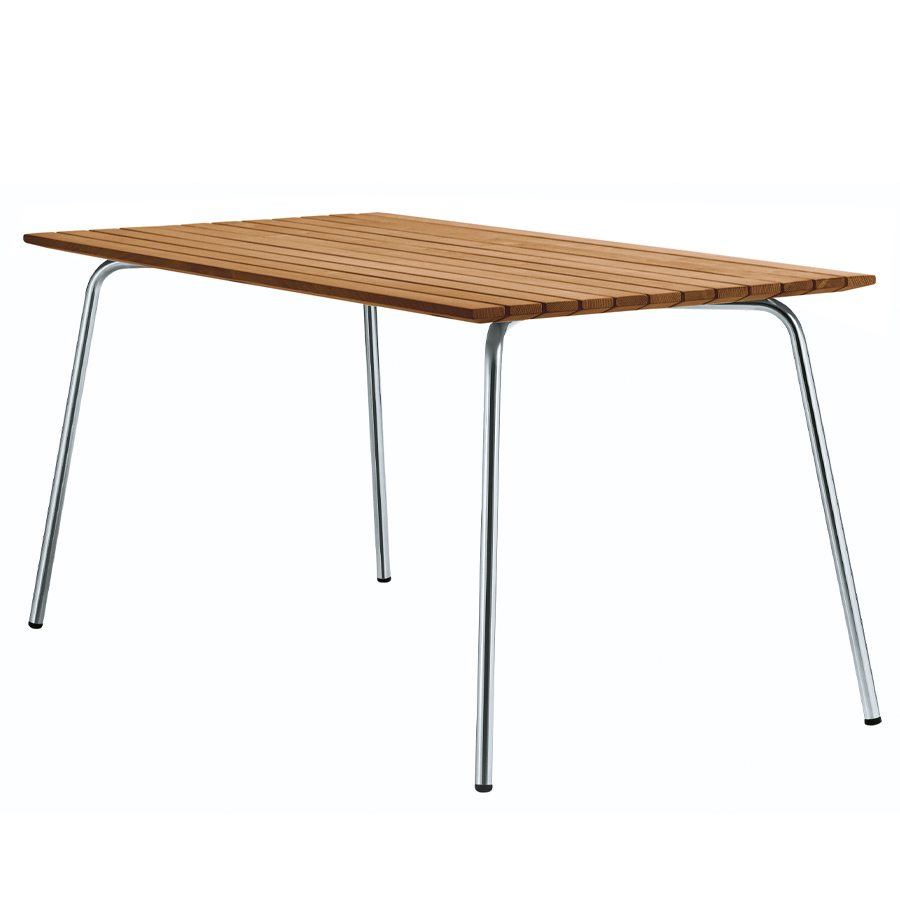 THONET S 1040 Gartentisch - 150 x 78 cm - Gestell verchromt
