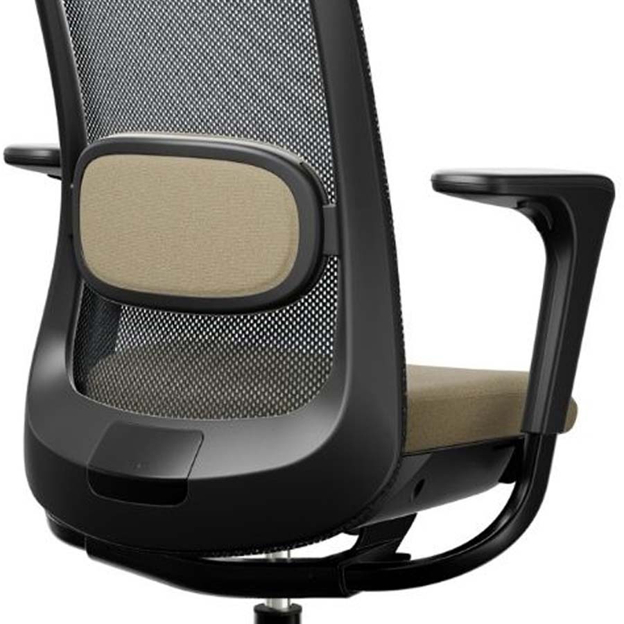 HAG SoFi Mesh 7500 Bürostuhl Stoff Capture beige mit Netzrücken Nahaufnahme