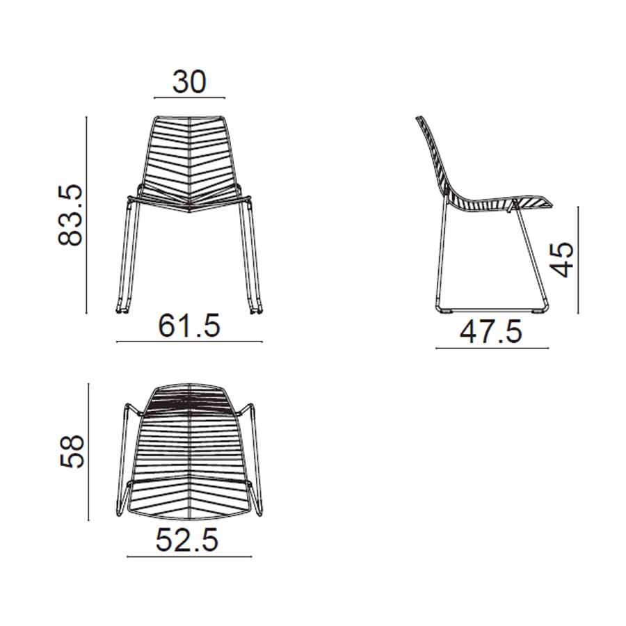 Abmessungen Arper LEAF 1819