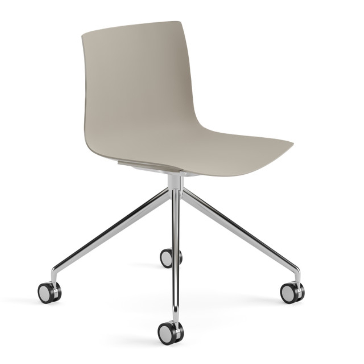 Arper Catifa 46 0369 Konferenzstuhl rauchgrau aluminium