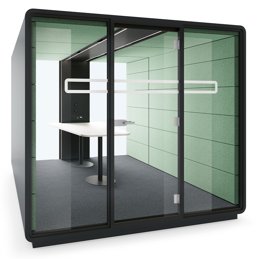 Hushoffice Hushmeet.L Akustikbox konfigurierbar in Wool Jade