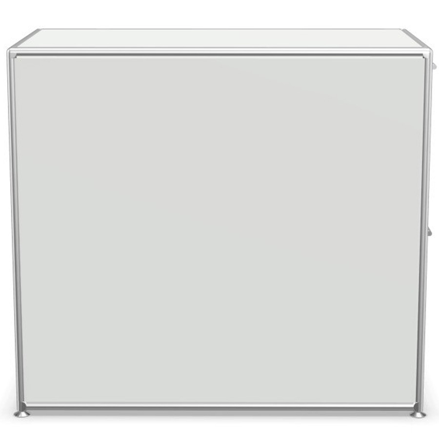 Bosse Modul Space Standcontainer in Weiß Rahmen Chrom Seitenansicht