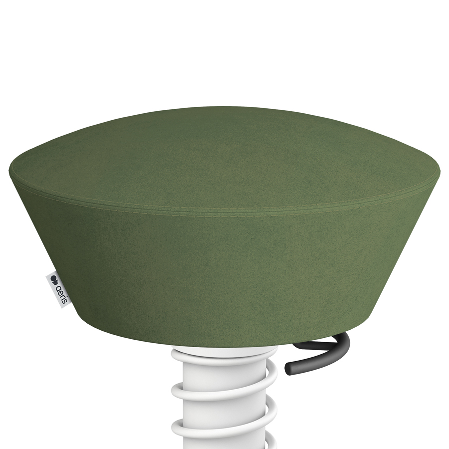 Aeris Swopper Mikrofaser grün mit Gleitern - Gestell weiß - Nahaufnahme