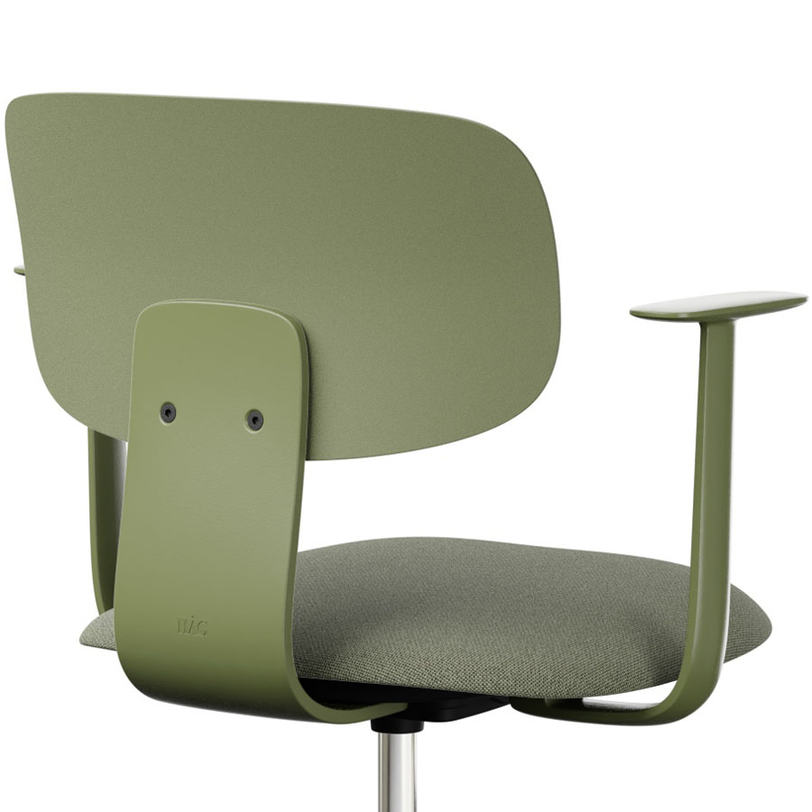 HAG Tion 2140 Bürostuhl Moss Grey mit Armlehnen - Sitz Stoff Cura - Rückenschale Kunststoff - Nahaufnahme