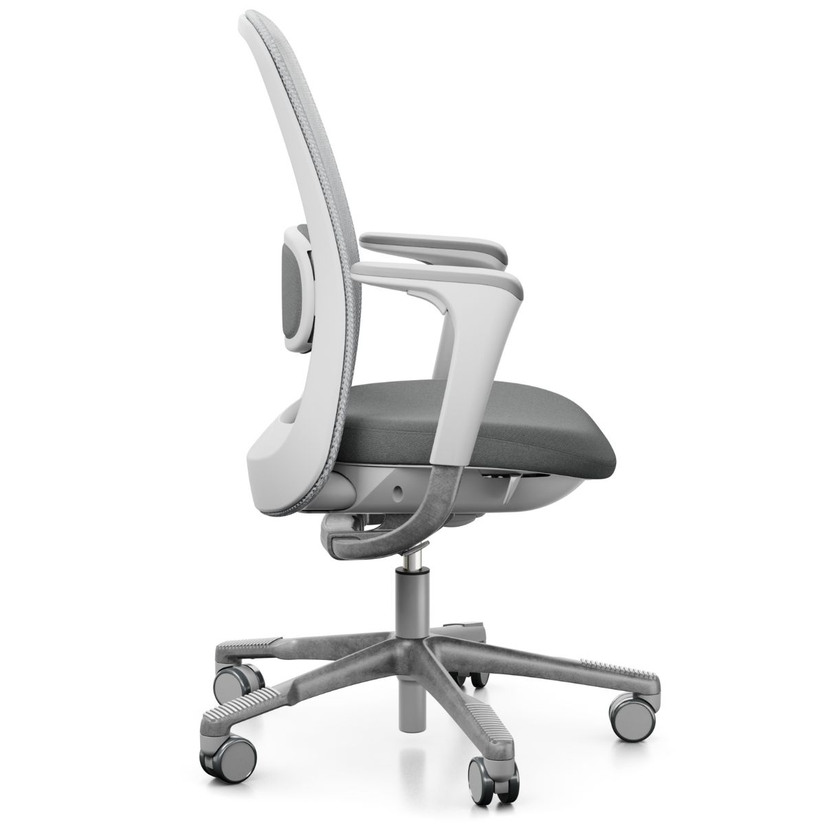HAG SoFi mesh Cura loop gestell weiss Fusskreuz mit getrommeltem Aluminium