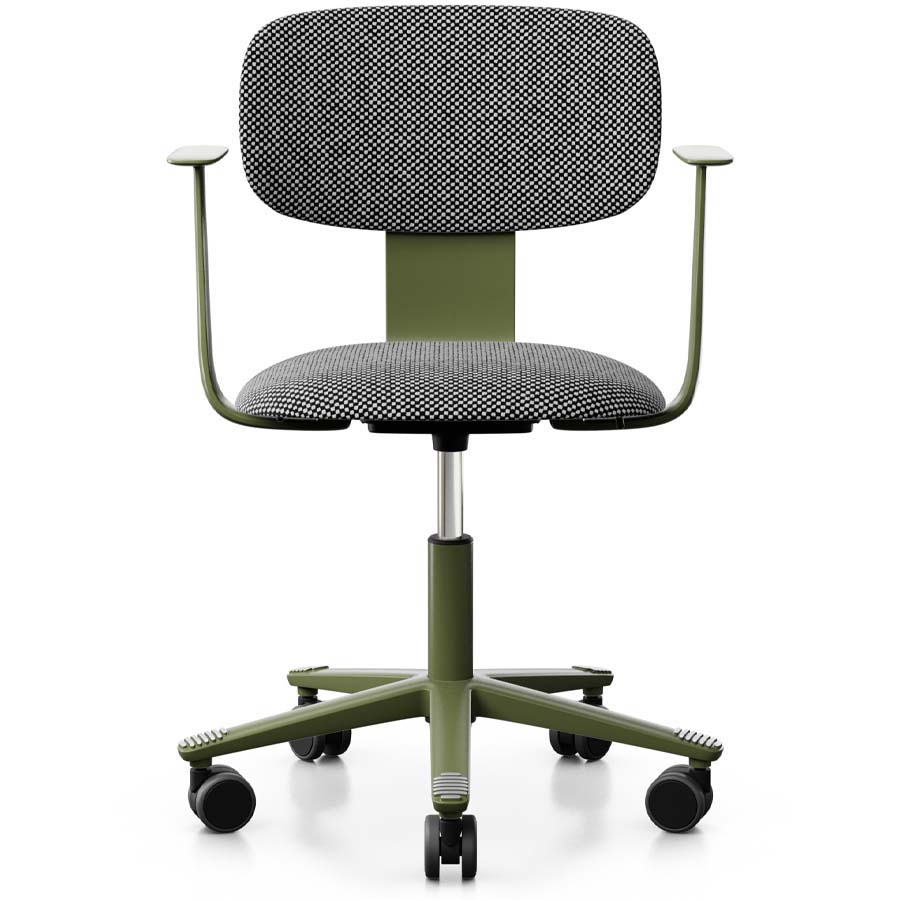 HAG Tion 2160 Bürostuhl Moss Grey - Sitz u. Rücken gepolstert Stoff Sisu 165 - Frontansicht