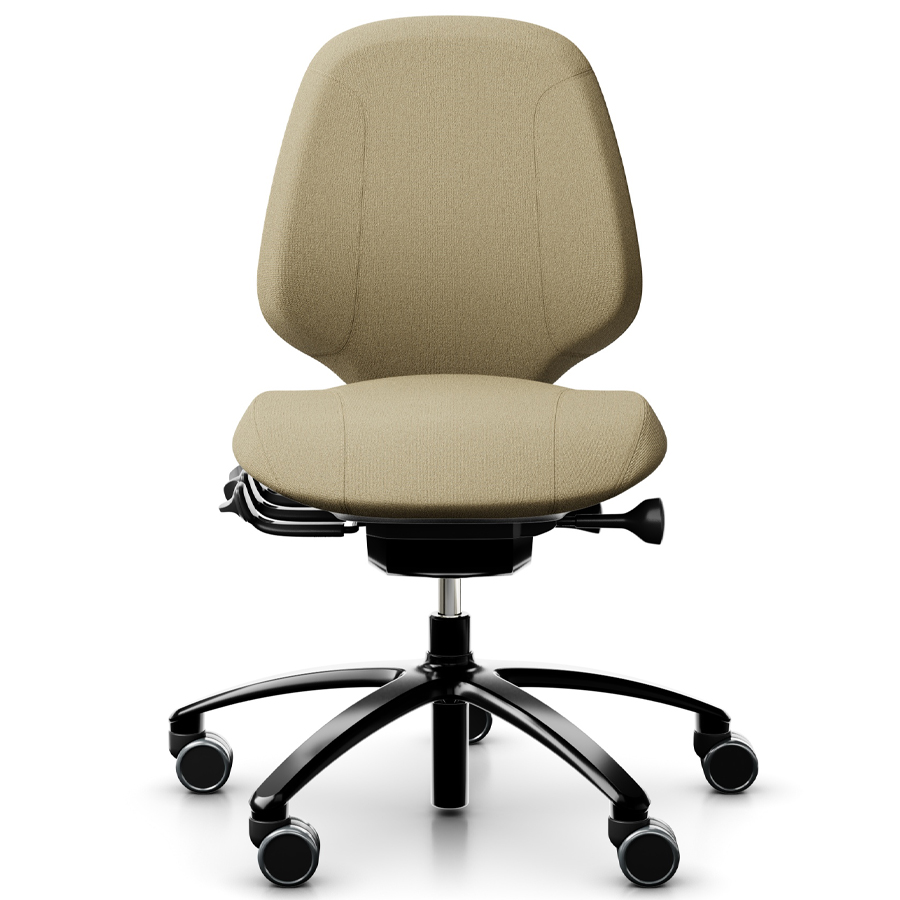 RH Mereo 200 mit halbhoher Rückenlehne - Gestell schwarz - Capture Beige - Frontansicht
