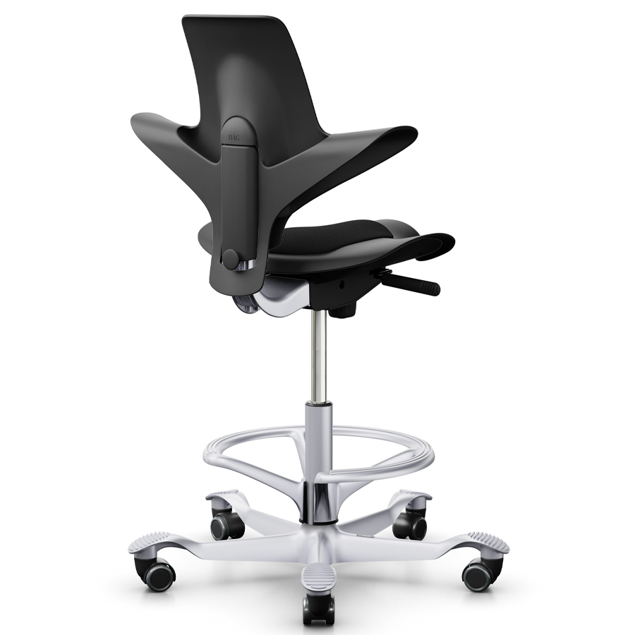 HAG Capisco Puls 8010 schwarz mit Kissen schwarz Stehhilfe mit Fußring