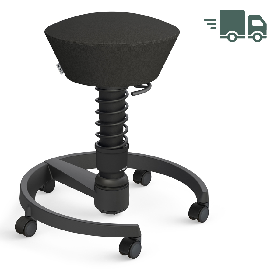 Aeris Swopper Echtleder schwarz mit Rollen