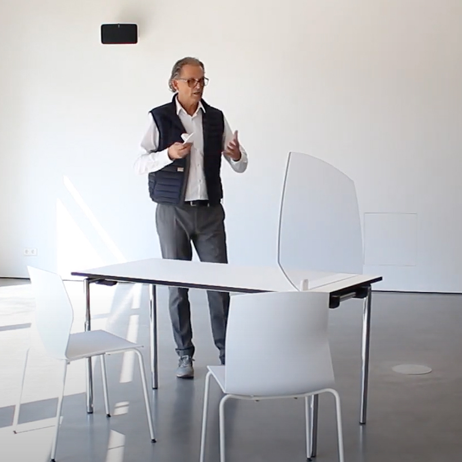 Rosconi T2 Tisch-Trennwand - Acrylglas - Montage