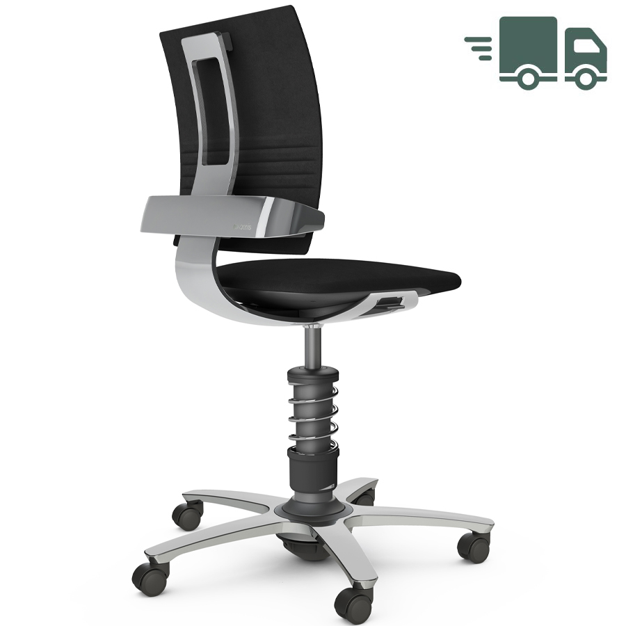 Aeris 3Dee Bürostuhl Wollmischung select schwarz Standard-Feder - Gestell/Feder hochglanz
