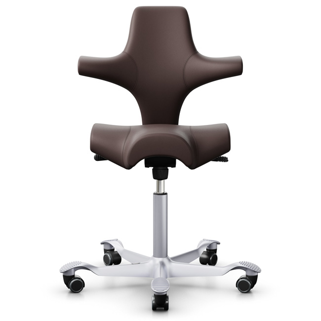 HAG Capisco 8106 Leder Braun Gestell Silber