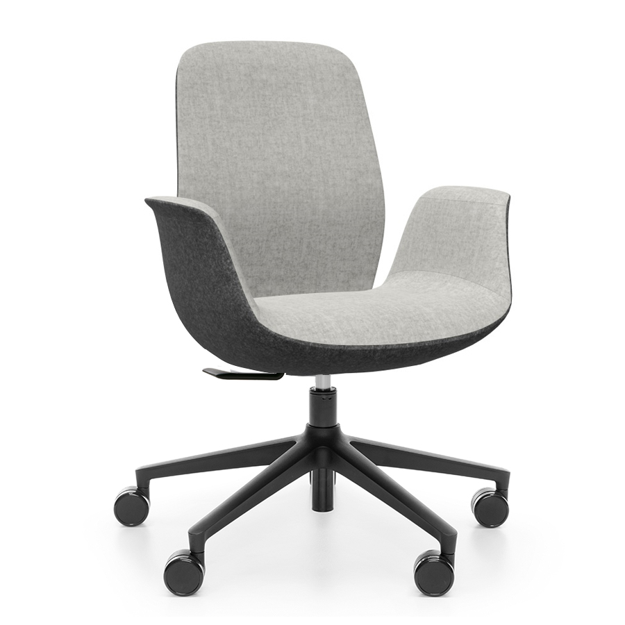 Profim ElliePro 20ST Bezug grau dunkelgrau Synergy Fußkreuz schwarz