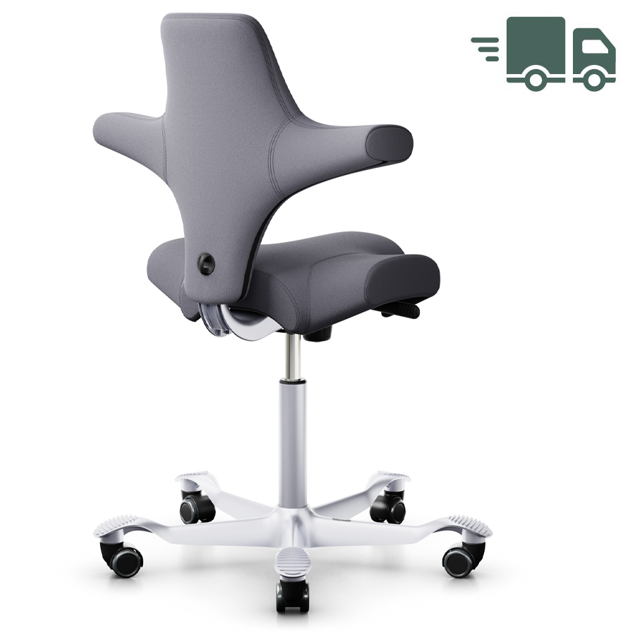 HAG Capisco 8106 Stoff Xtreme grau 081 Gestell silber