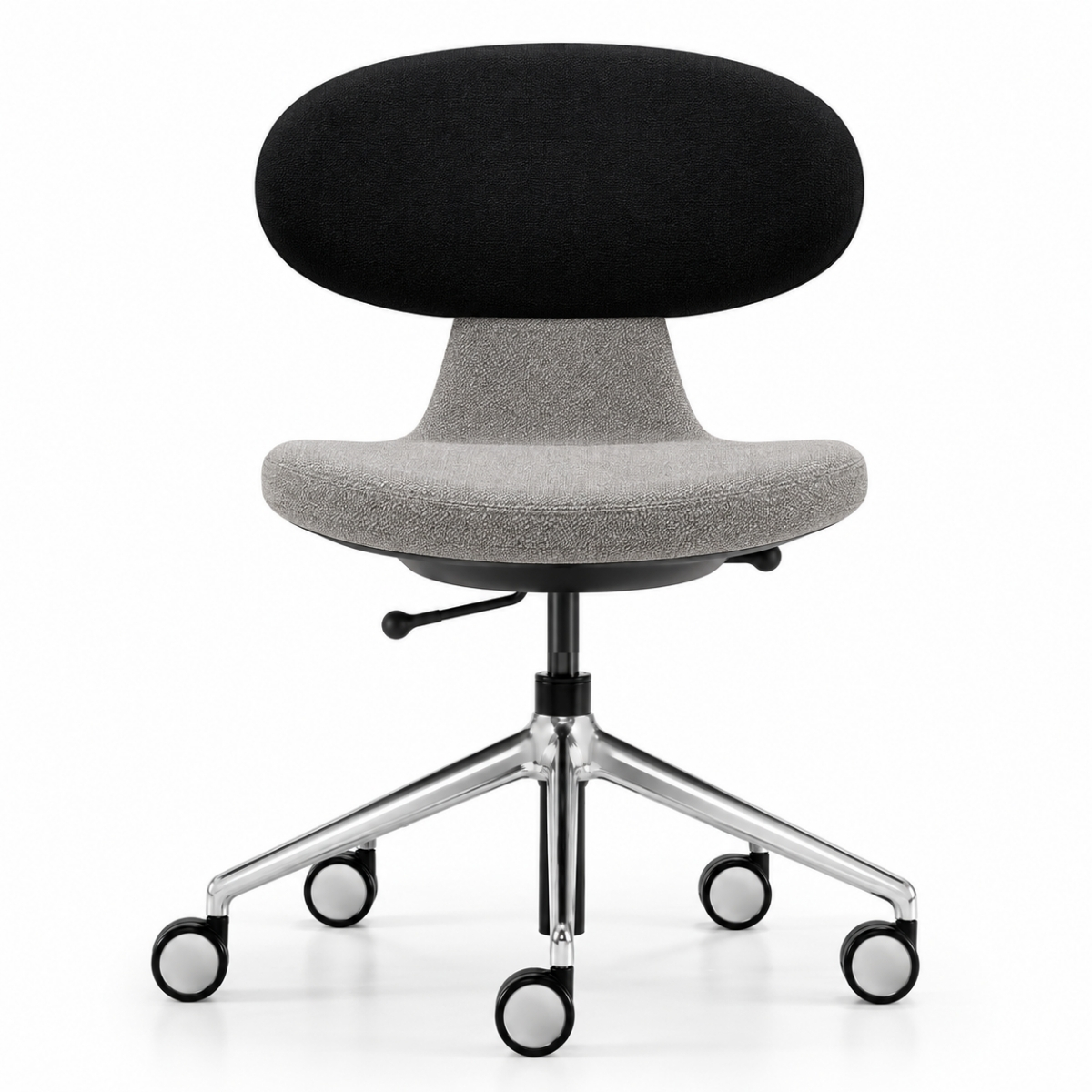 Girsberger Simplex Stoff Just schwarz - grau -gestell silber