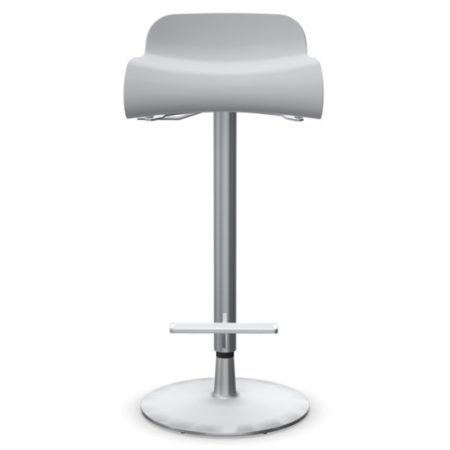 Kristalia BCN Barhocker höhenverstellbar Gestell lichtgrau lackiert