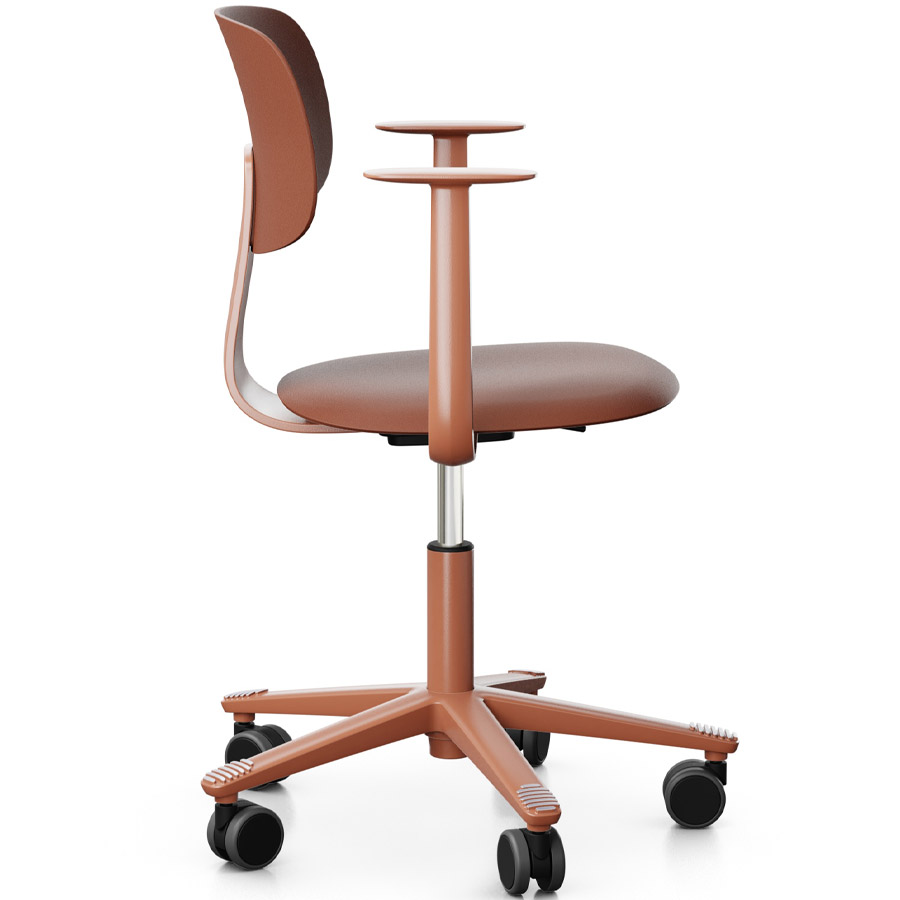 HAG Tion 2100 Bürostuhl Chestnut mit Armlehnen - Sitz u. Rückenschale Kunststoff - Seitenansicht