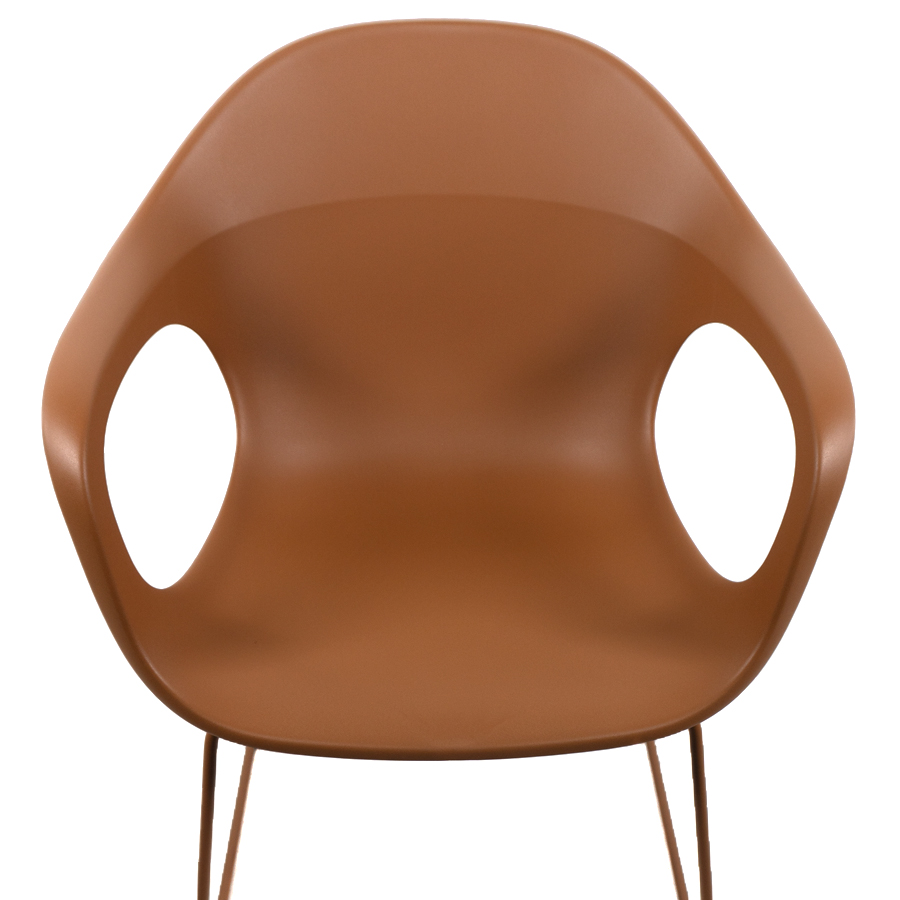 Kristalia ELEPHANTINO Stuhl mit Kufengestell Farbe terracotta - Draufsicht